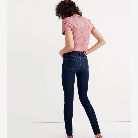 Madewell 9" High Rise Skinny Jeans Dark Wash Denim Stretch F8990 Womens Sz 27 - Picture 2 of 5